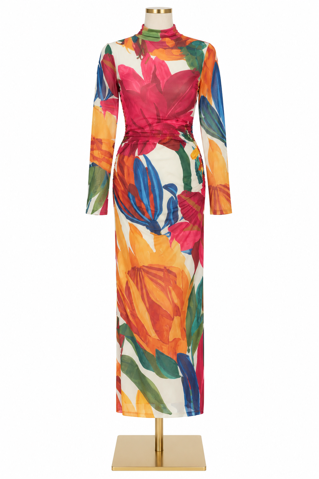 Farm Rio Floral Mesh Maxi Dress