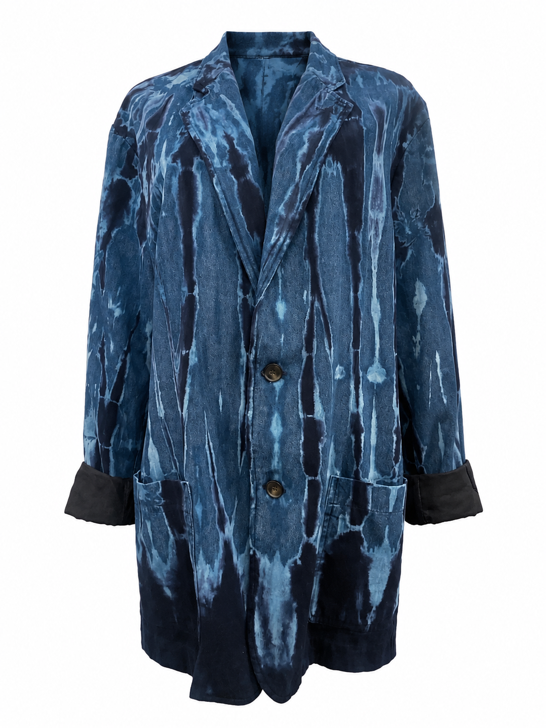 Raquel Allegra Tie Dye Blazer – Blue Oversized Jacket
