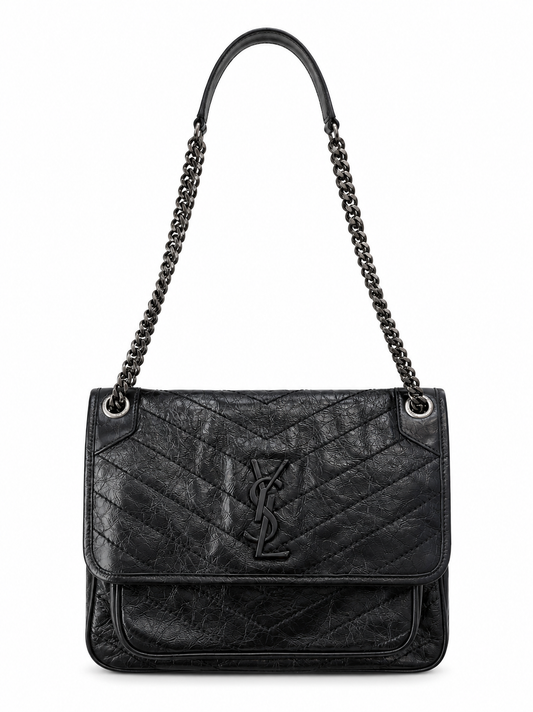 Saint Laurent Nikki Crinkle Medium