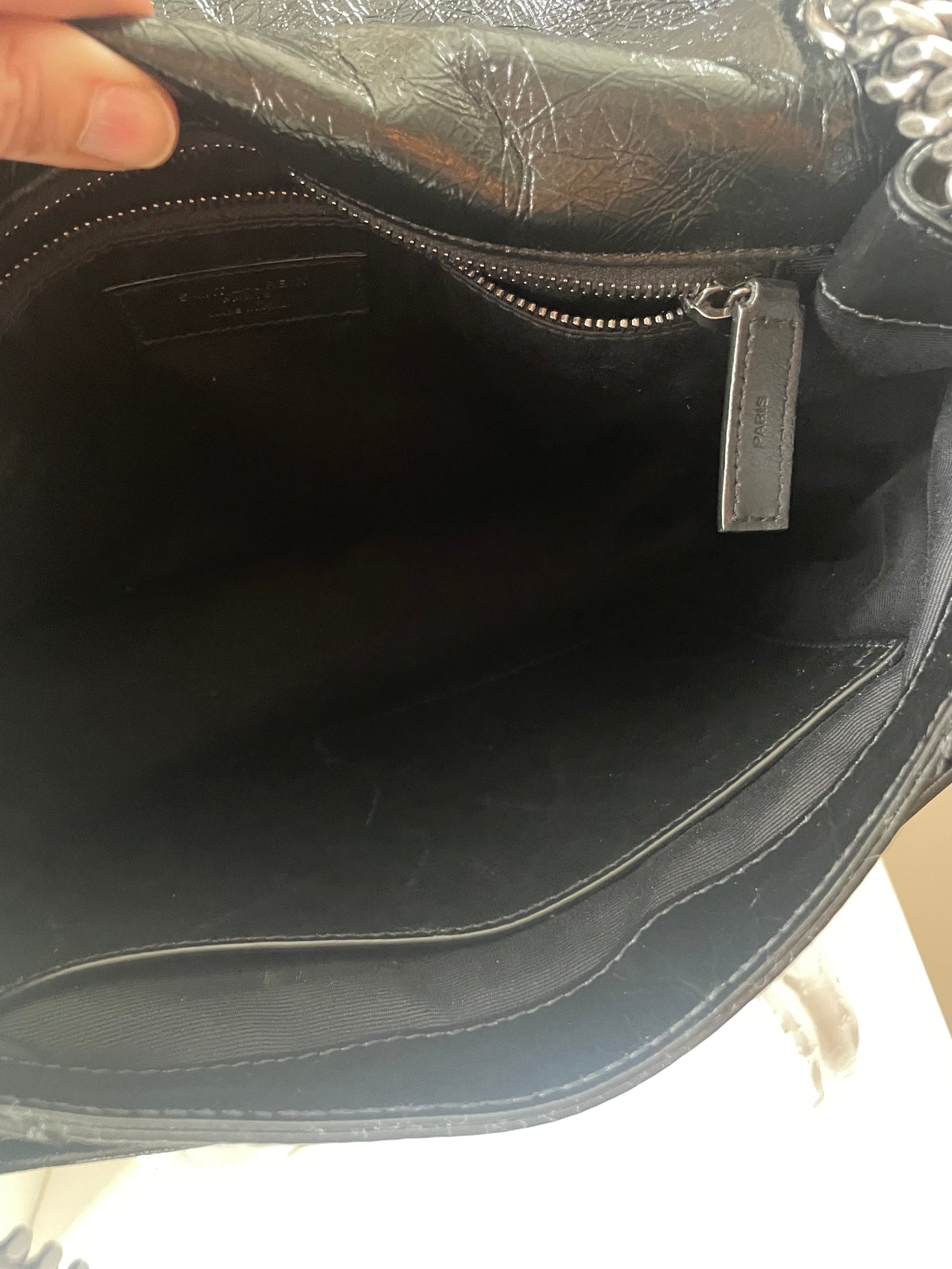 Saint Laurent Nikki Crinkle Medium