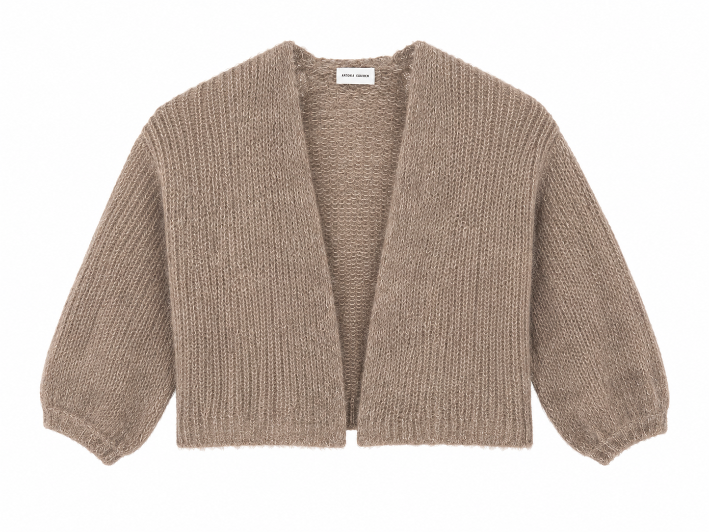 Atelier Delphine Taupe Mohair Blend Cardigan