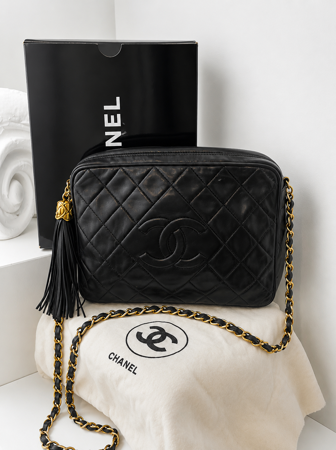 Vintage Chanel Camera Bag Full Set