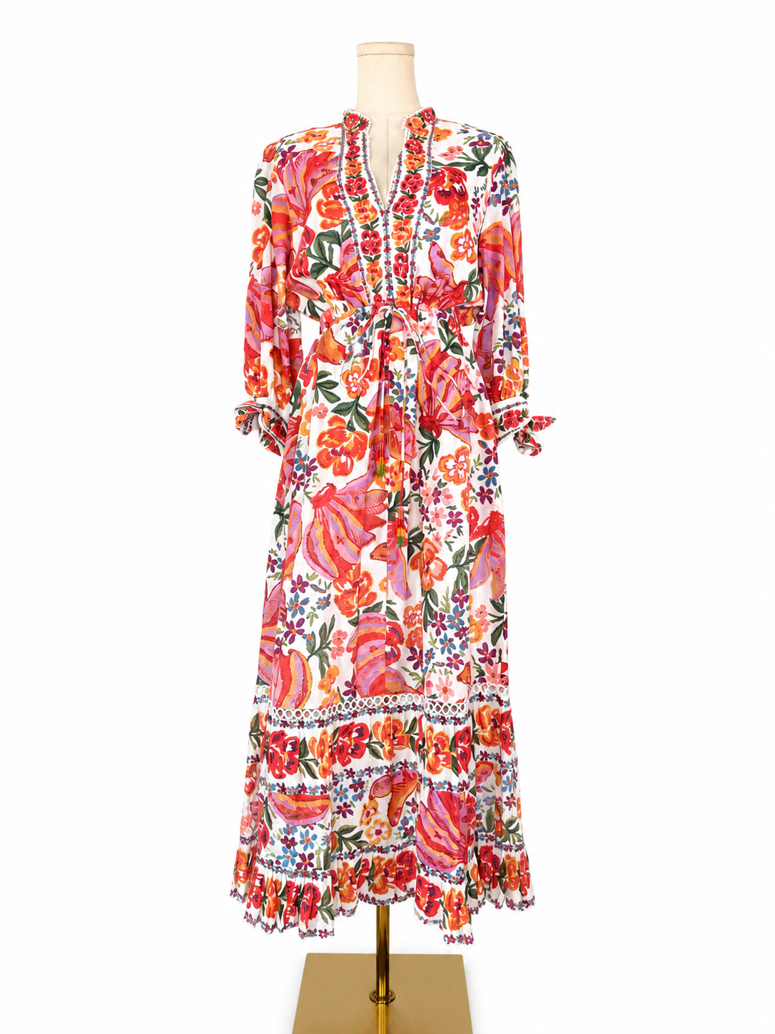 Farm Rio  Spring Bananas Maxi Dress