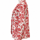 Vintage Yves Saint Laurent Rive Gauche Red Floral Cotton Blazer