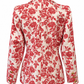 Vintage Yves Saint Laurent Rive Gauche Red Floral Cotton Blazer