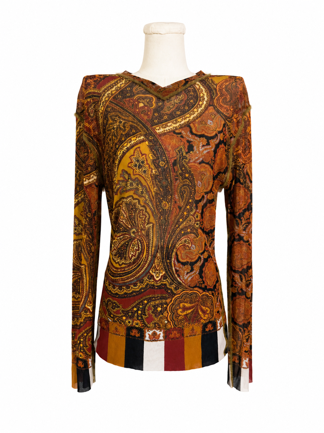 Vintage Jean Paul Gaultier Paisley Mesh Top