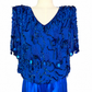 Vintage Blue Sequin Pant Set