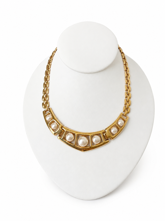 Vintage Napier Egyptian Revival Pearl Necklace