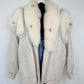 Vintage Lamb and Fox Bomber Cream Jacket