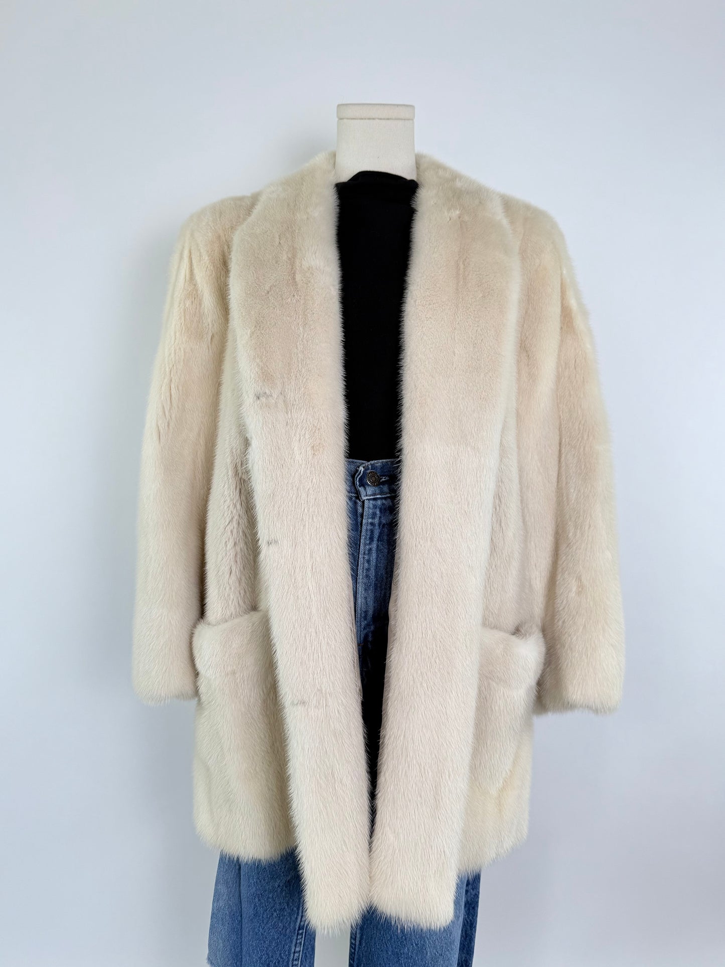 Vintage White Mink Coat New York