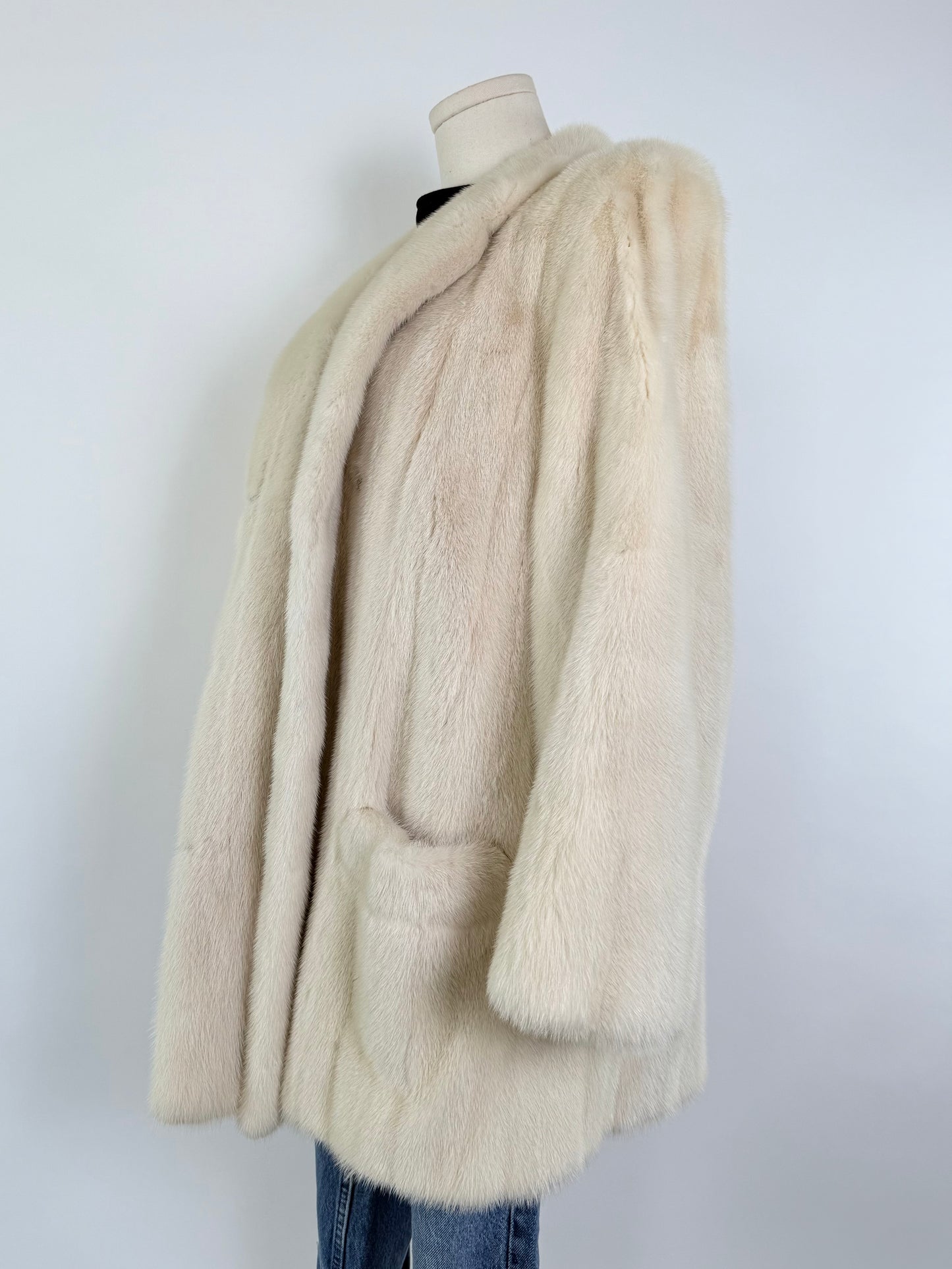 Vintage White Mink Coat New York