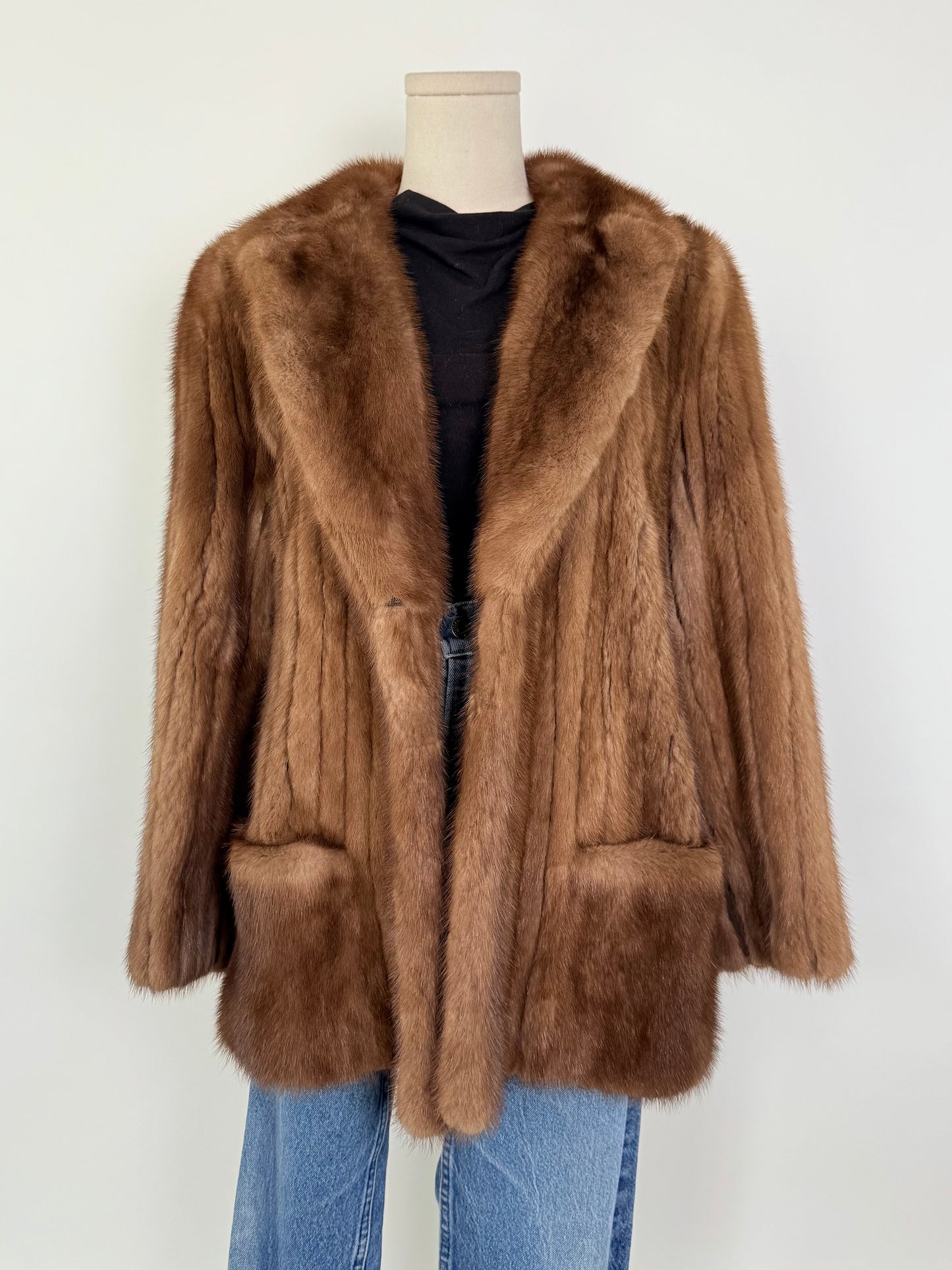 Vintage Light Brown Mink Jacket