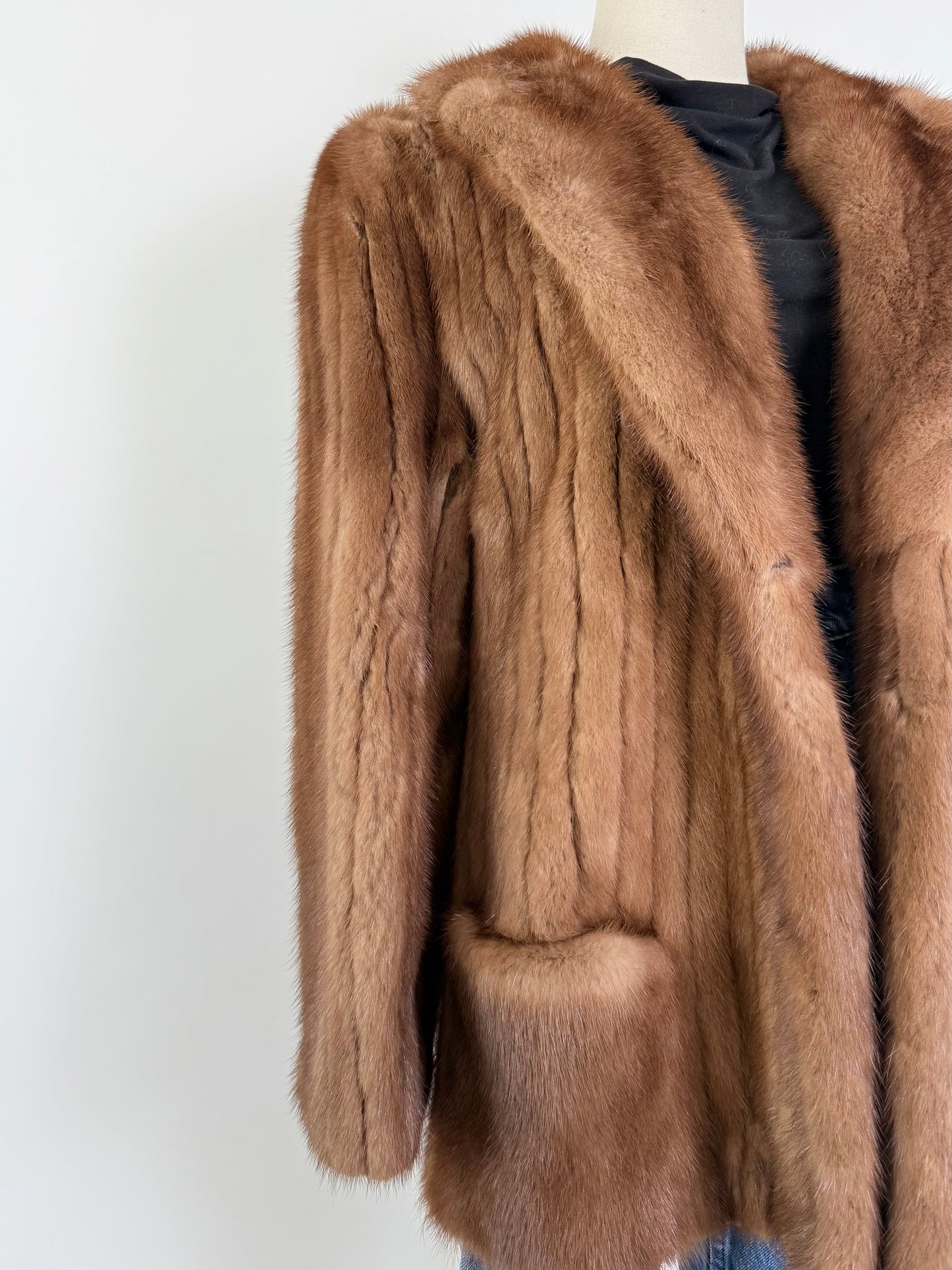 Vintage Light Brown Mink Jacket