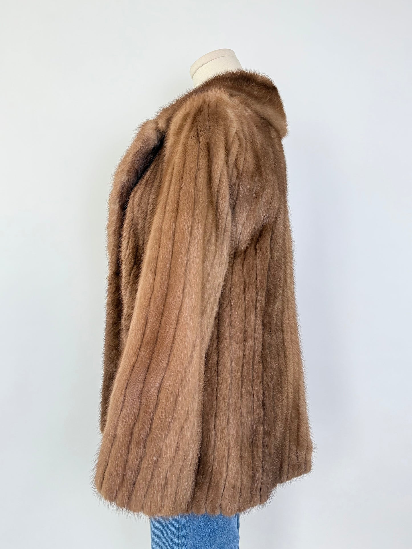 Vintage Light Brown Mink Jacket