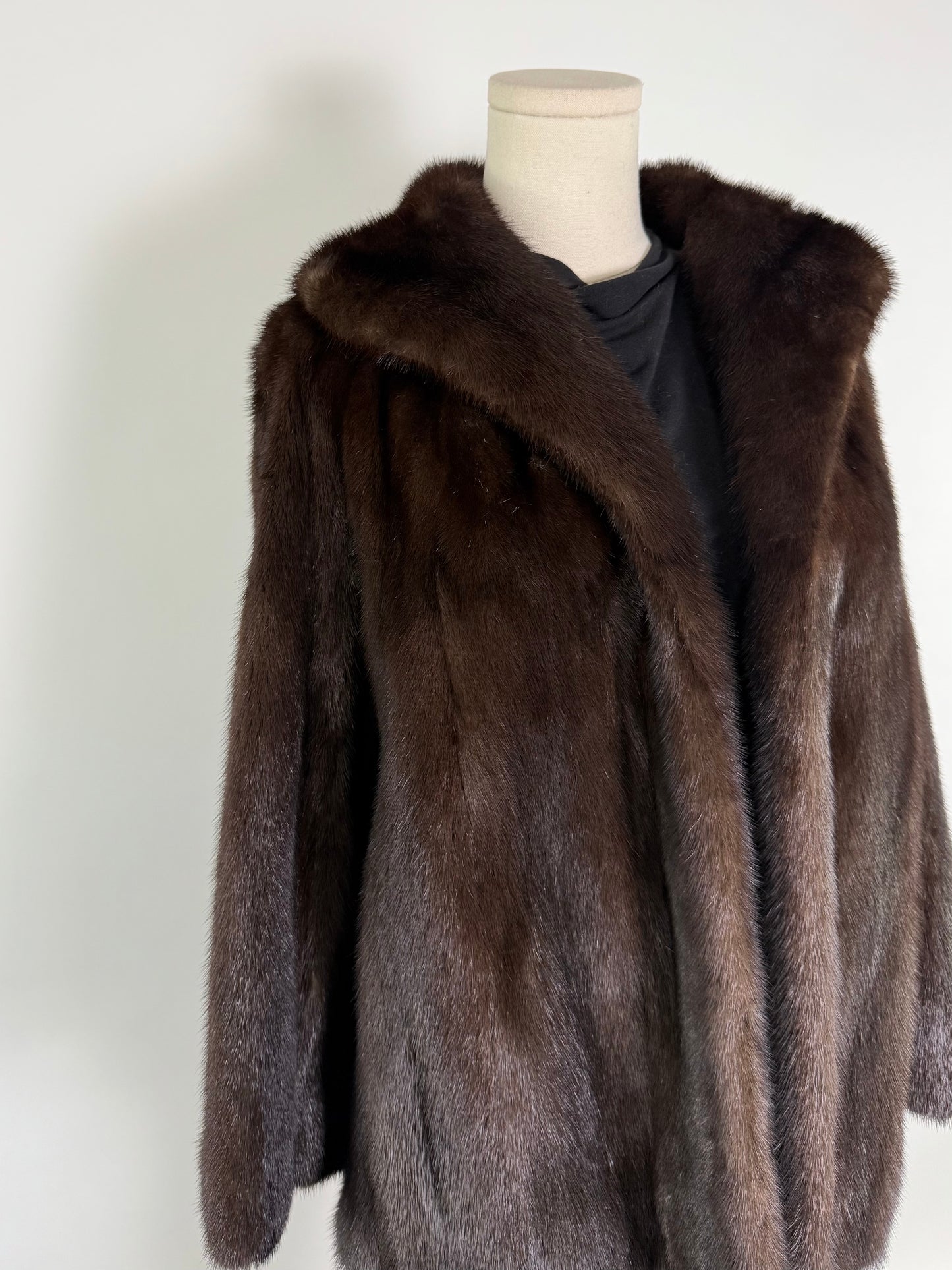 Vintage Dark Brown Mink Jacket