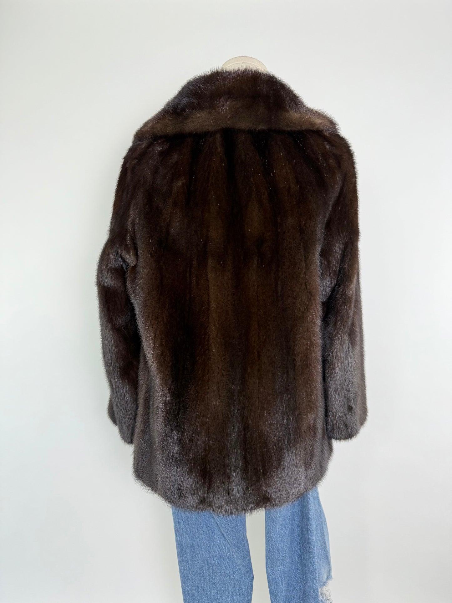 Vintage Dark Brown Mink Jacket