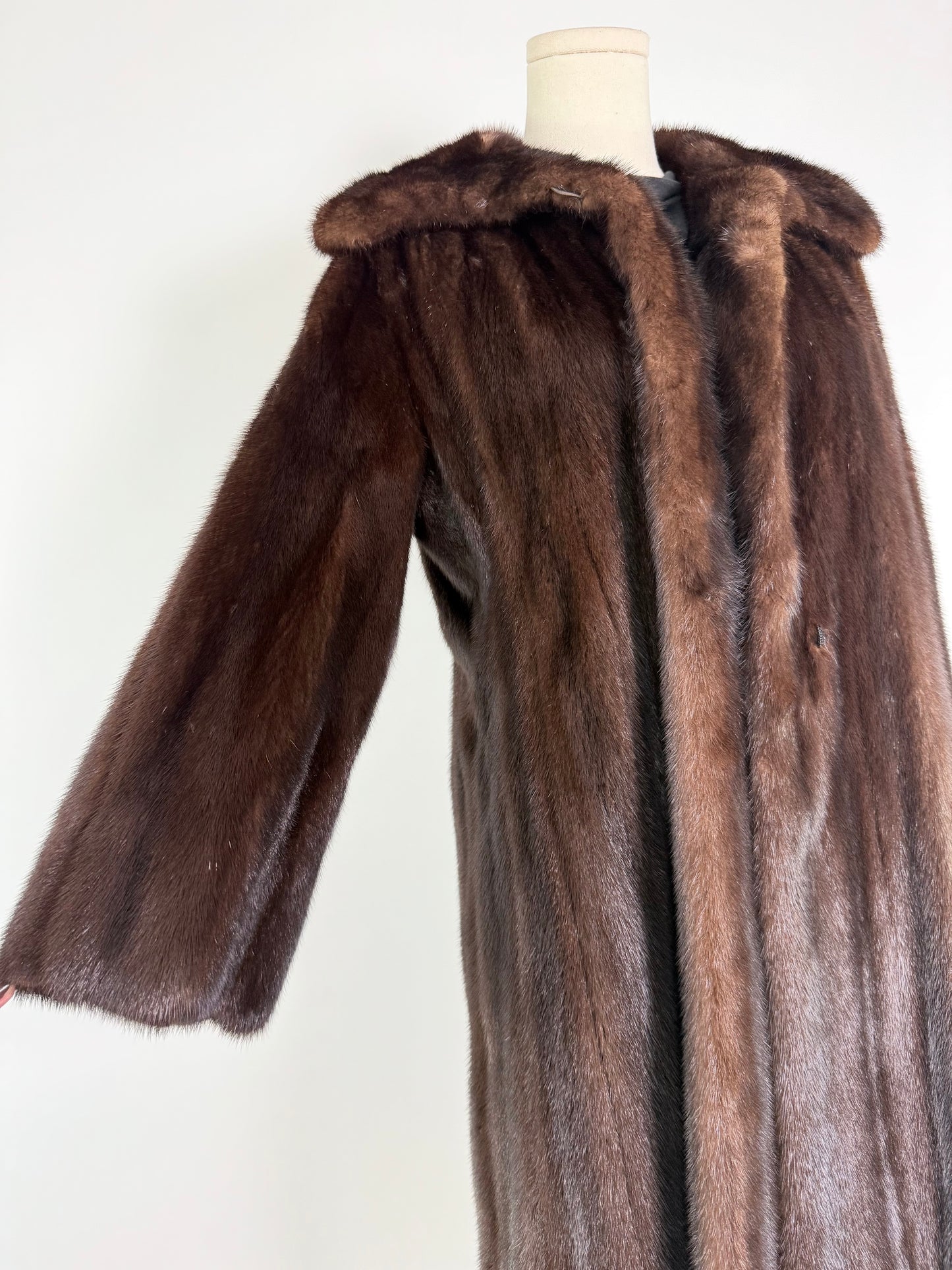 Vintage Long Brown Mink Coat