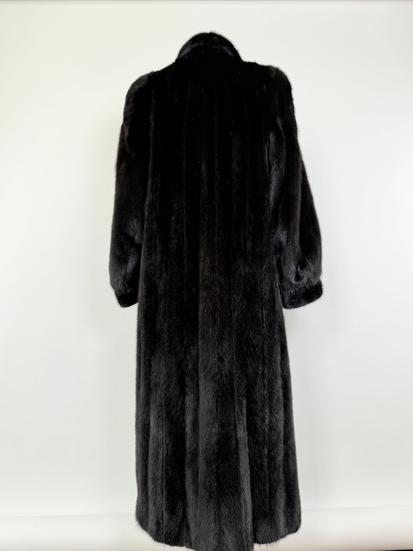 Vintage Swanson Long Black Fur Coat