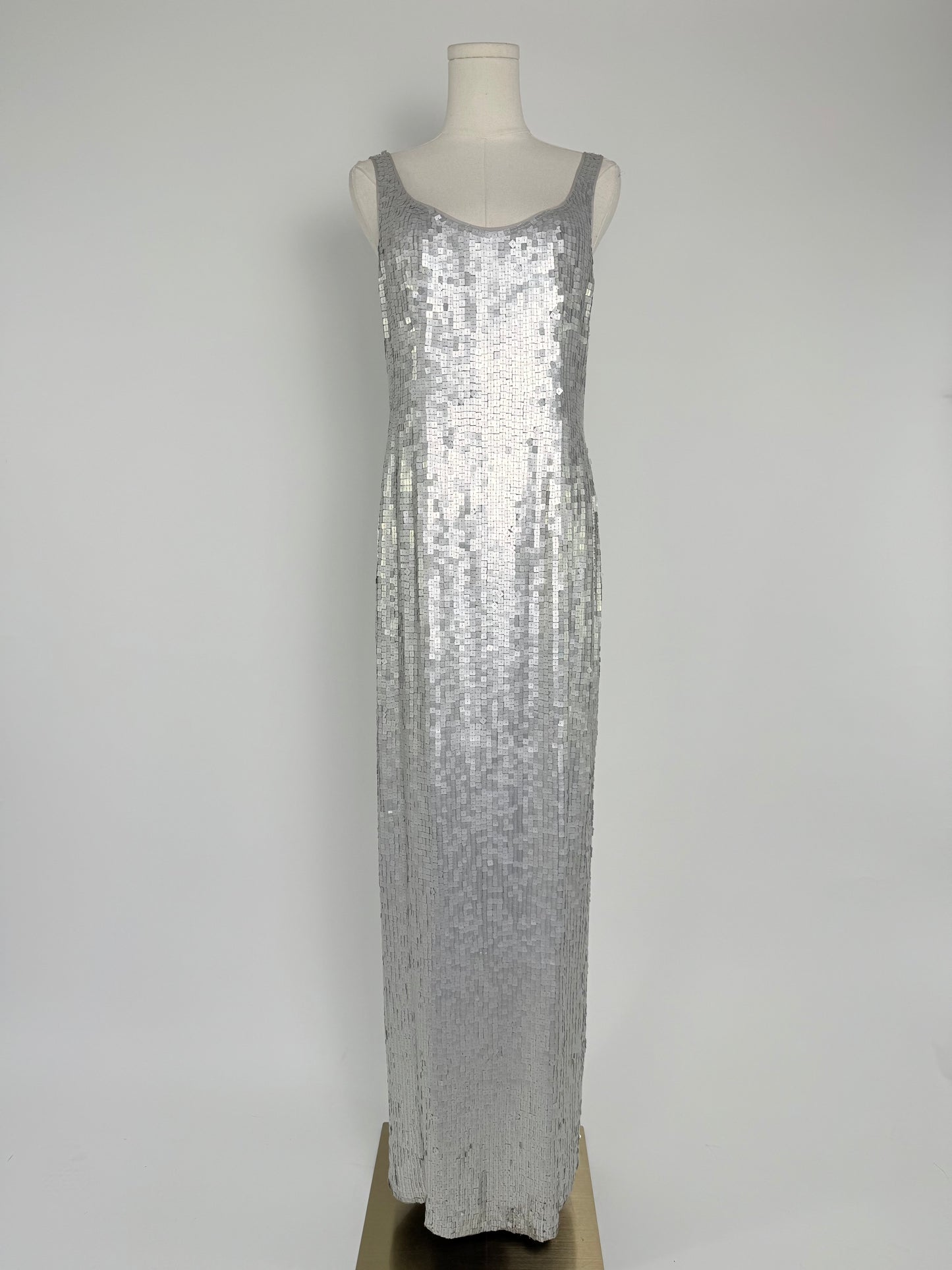 Vintage Saks Fifth Avenue Beaded Silk Maxi Dress