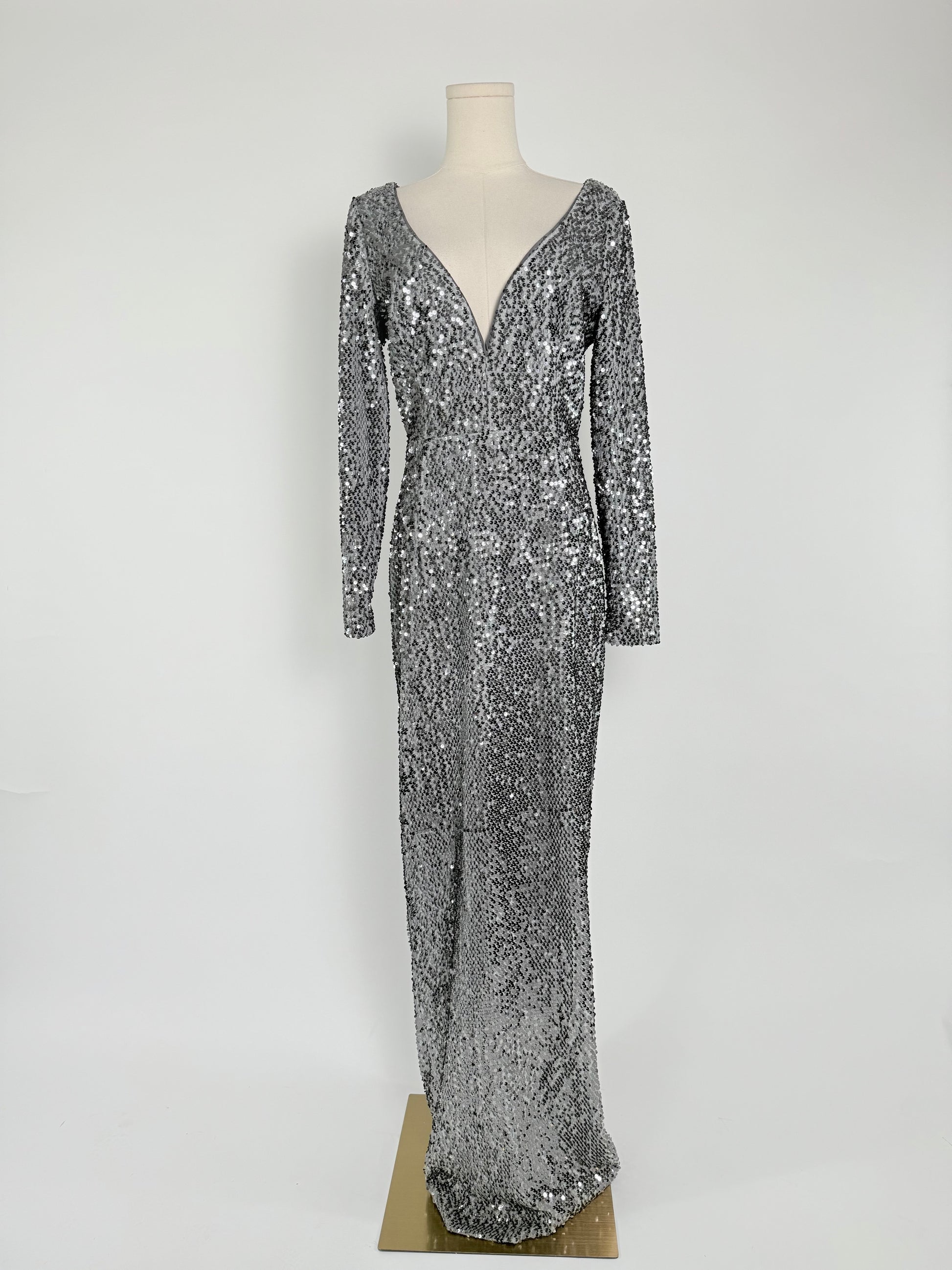 Milly Silver Sequin Dress Born Into Money Milly Silver Sequin Dress Born Into Money