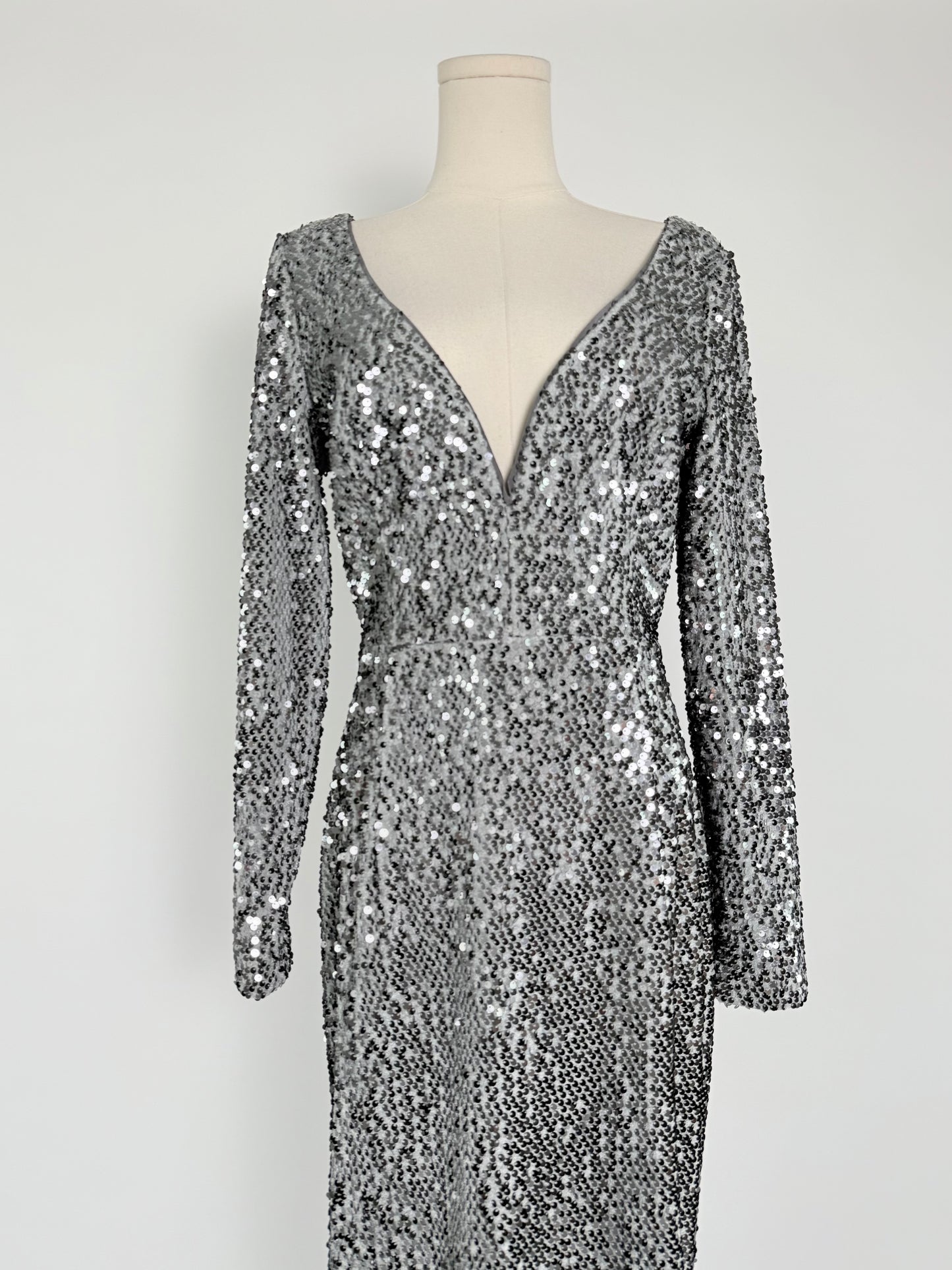 Milly Silver Sequin Dress