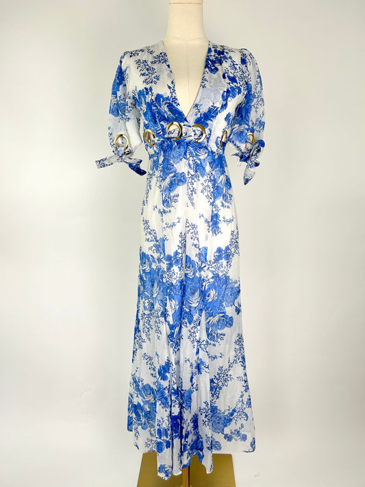 Alice McCall White and Blue Floral Dress