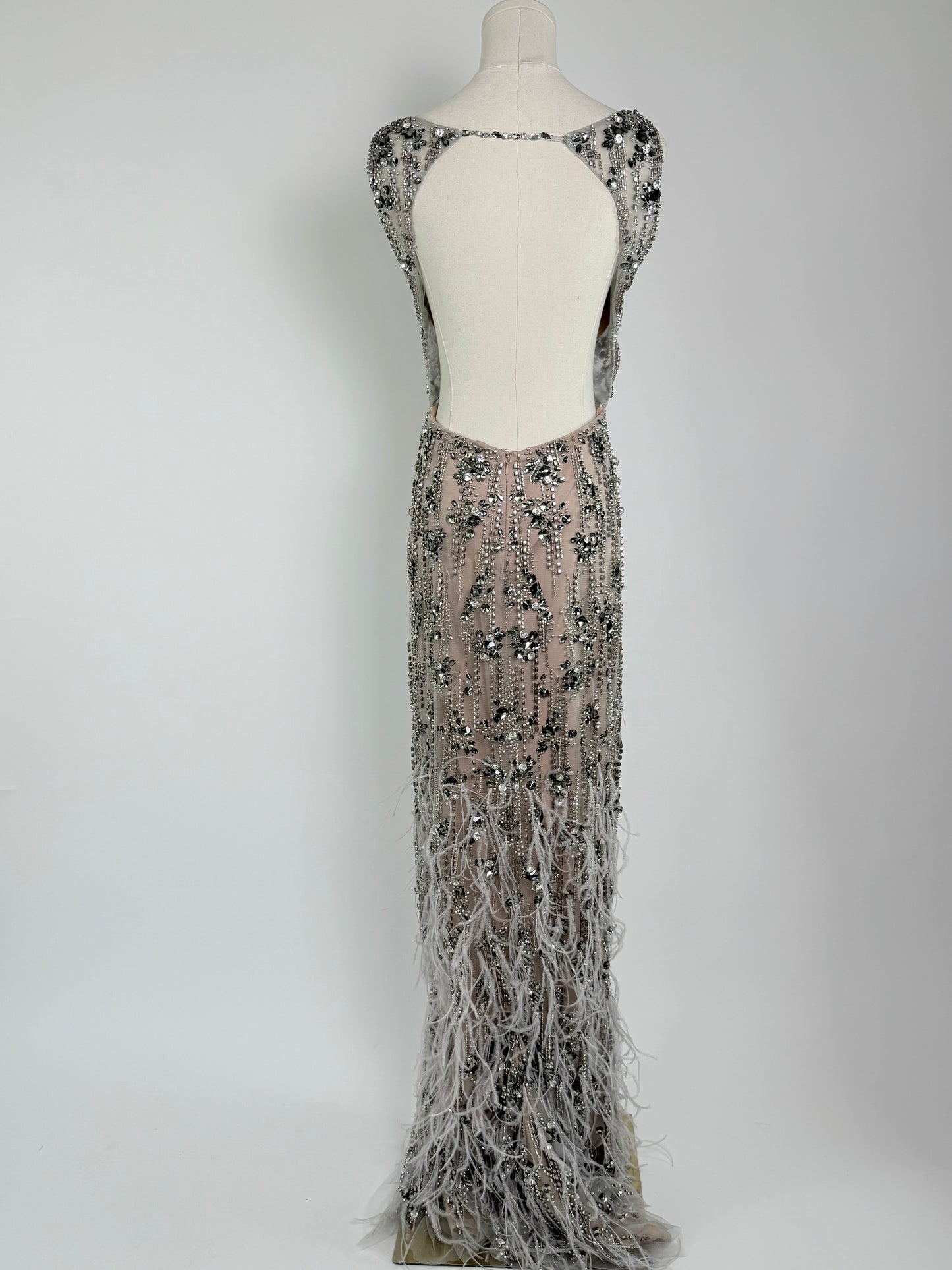 Terani Couture Sequin Mesh Maxi Dress