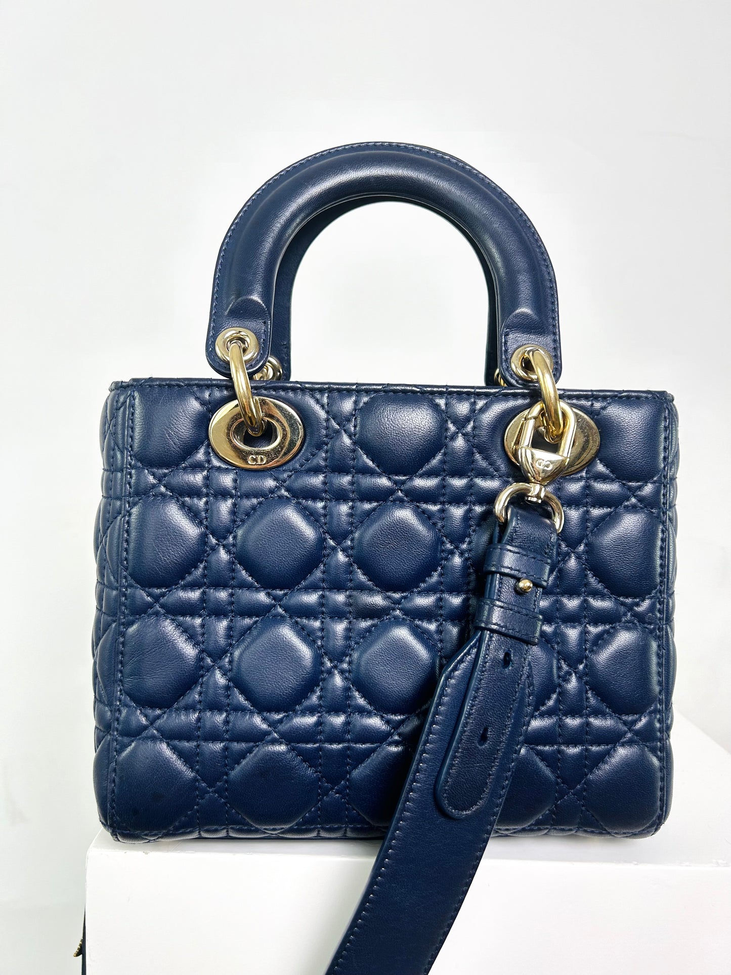 Navy Dior Lady Bag Crossbody