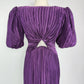 Vintage George F Couture Pleated Maxi Dress