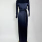 Vintage Navy Carolyne Roehm Maxi Dress