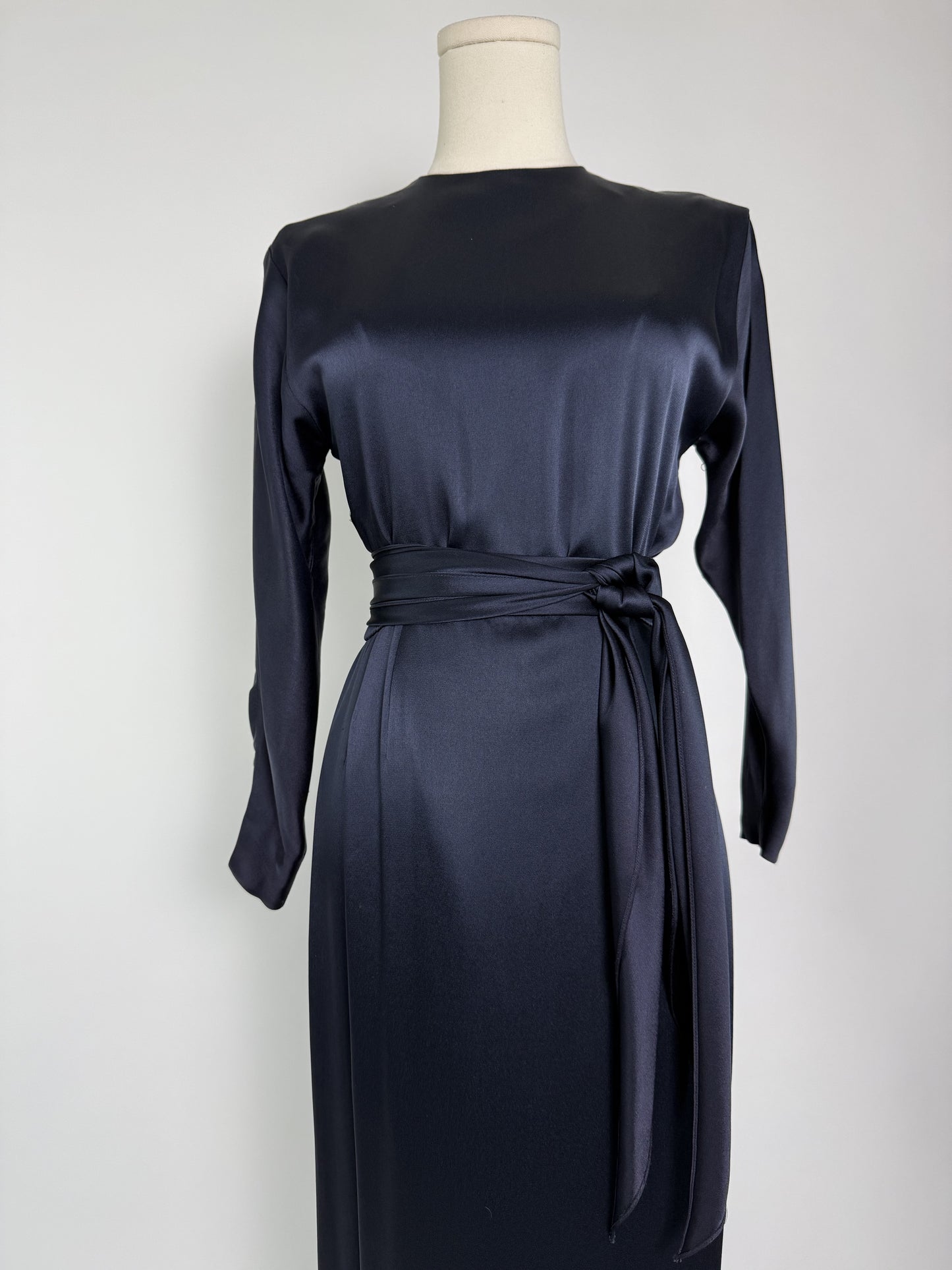 Vintage Navy Carolyne Roehm Maxi Dress