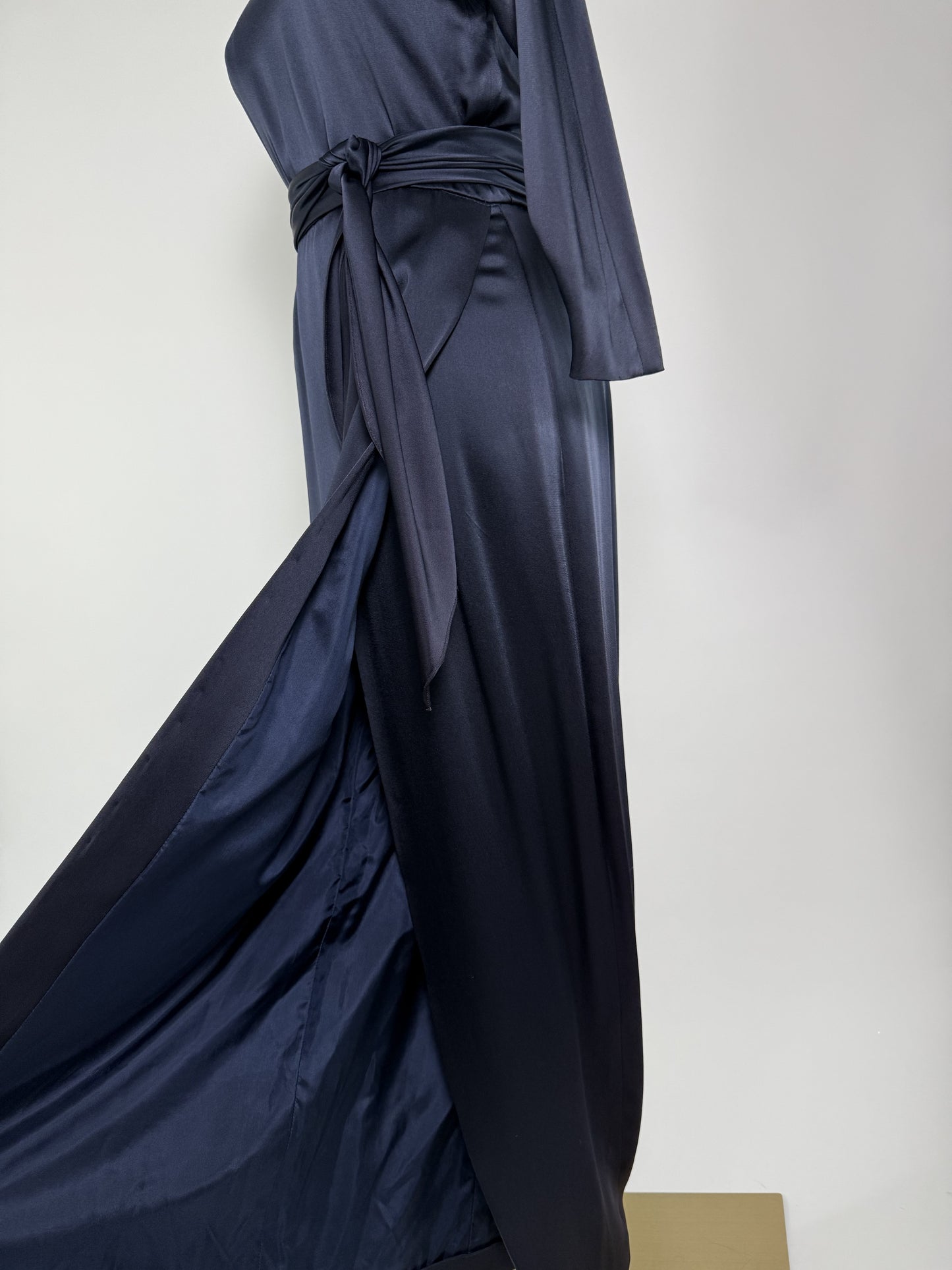 Vintage Navy Carolyne Roehm Maxi Dress