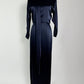 Vintage Navy Carolyne Roehm Maxi Dress