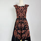 Vintage Yoana Baraschi Black and Rust Dress