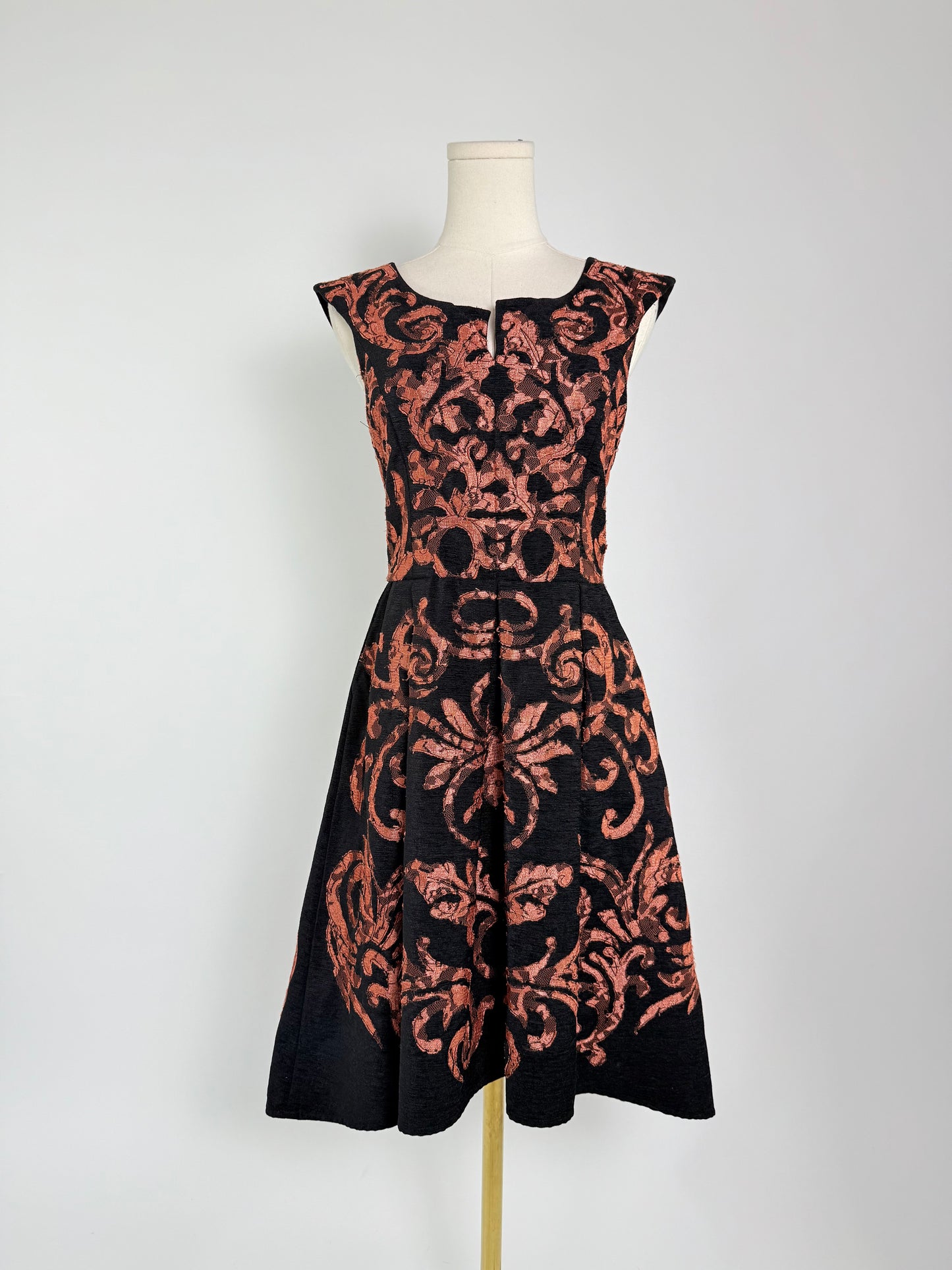 Vintage Yoana Baraschi Black and Rust Dress