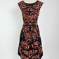 Vintage Yoana Baraschi Black and Rust Dress