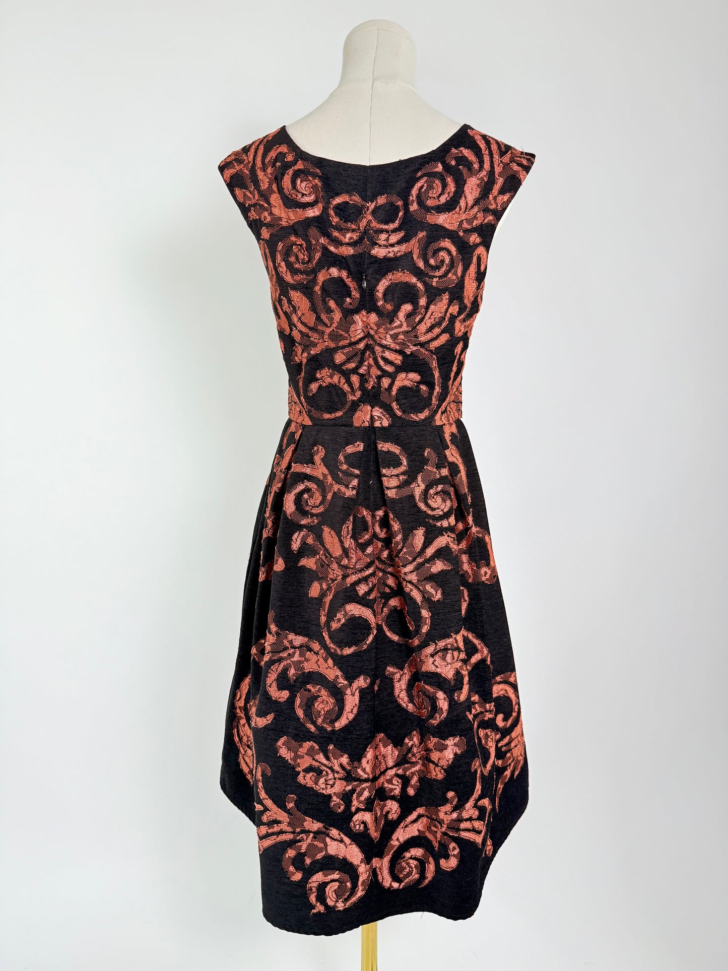 Vintage Yoana Baraschi Black and Rust Dress