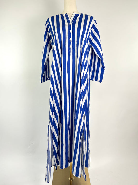 Pomander Place White and Blue Stripe Dress