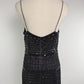 Vintage Black Fringe Slip Dress