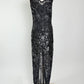 All Saints Black Sequin Maxi Dress