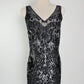 All Saints Black Sequin Maxi Dress