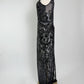 All Saints Black Sequin Maxi Dress