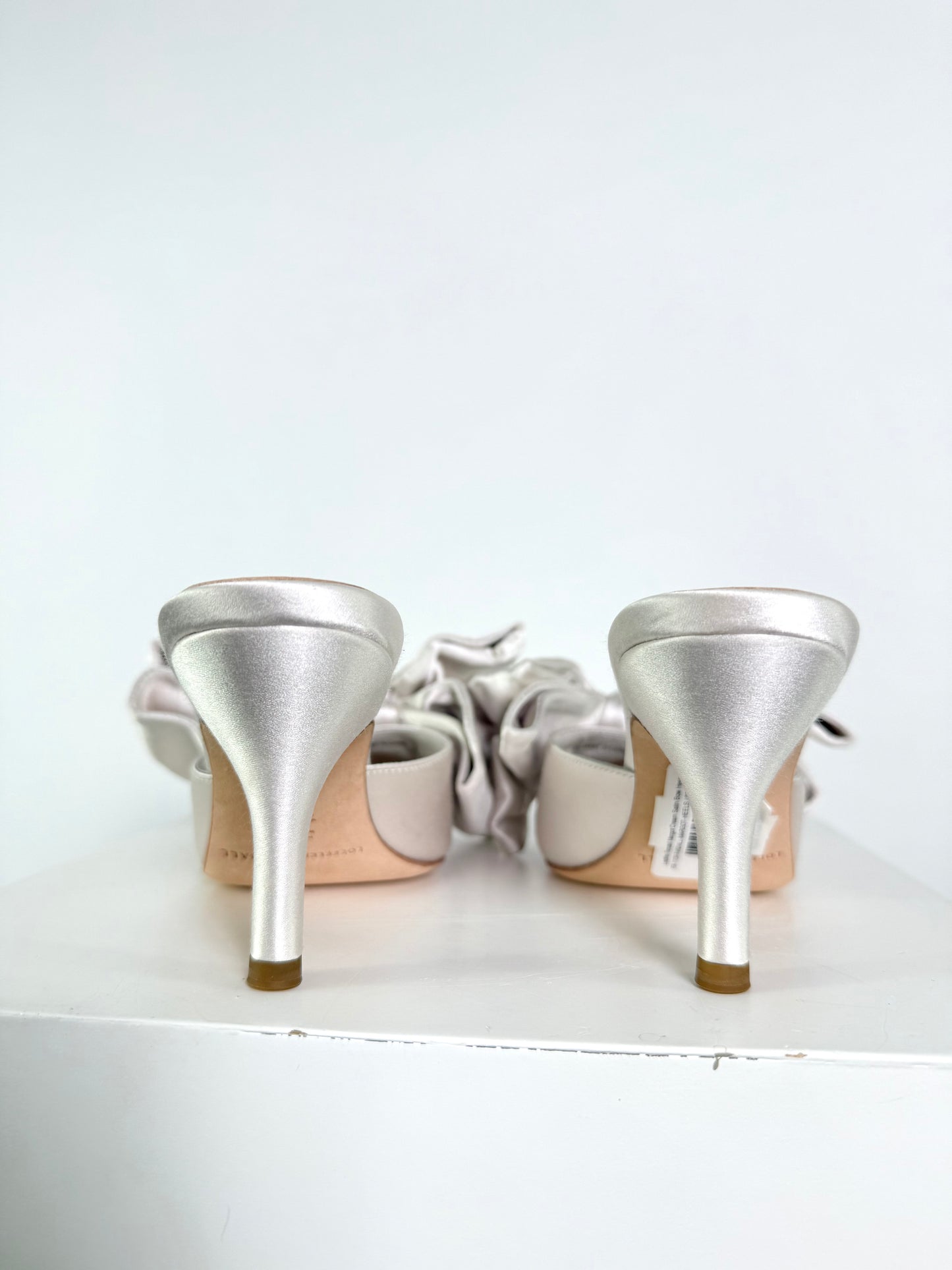 Loeffler Randall Margot Cream Satin Bow Heels