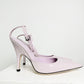 By Far Mauve Patent Leather Heels