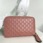 Gucci Light Rose Guccissima Zip Around