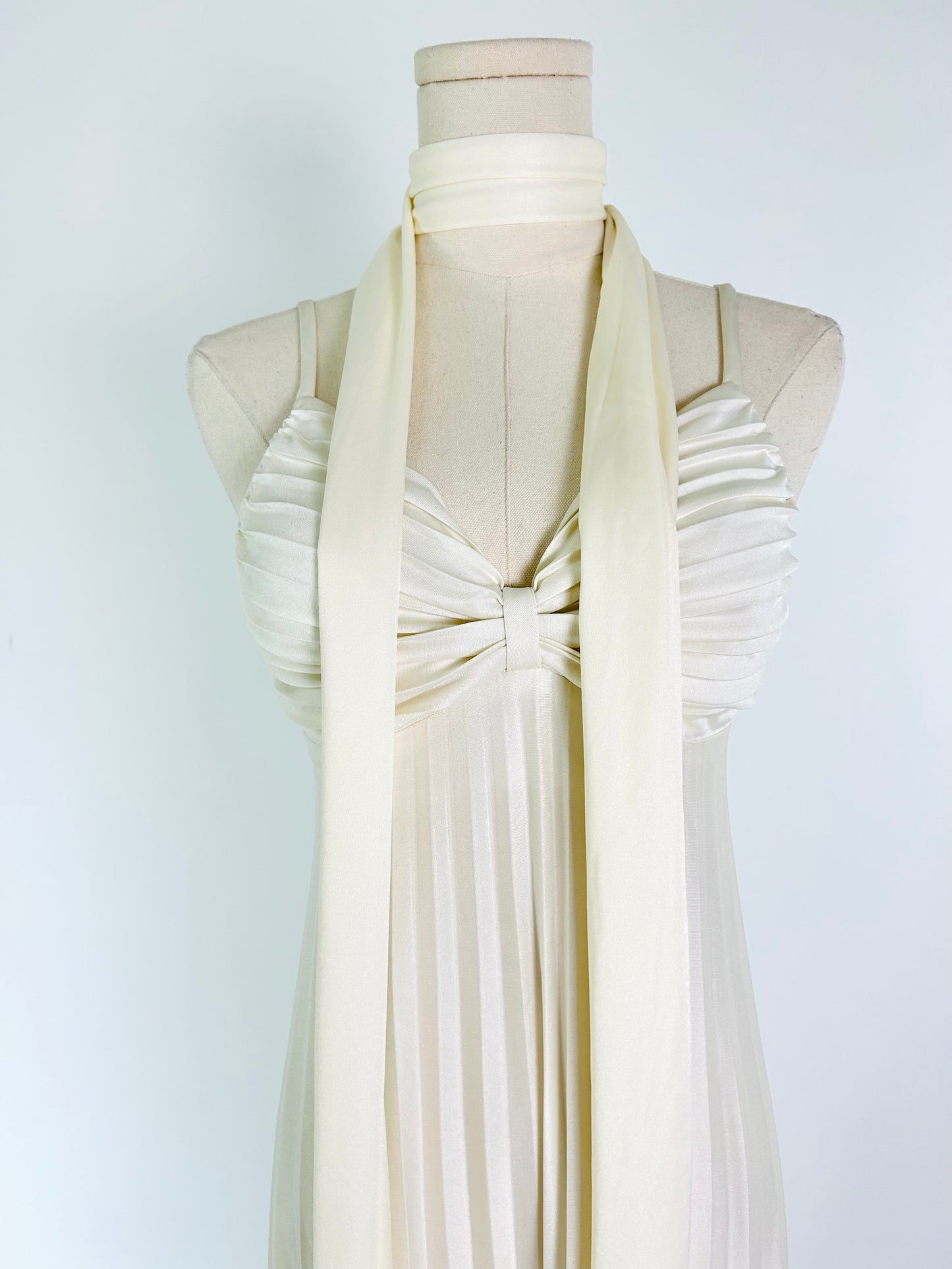 Vintage Isadora White Pleated Dress