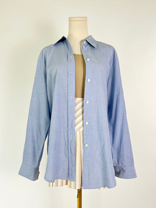 Mondi Fashion Blue Button Up Top