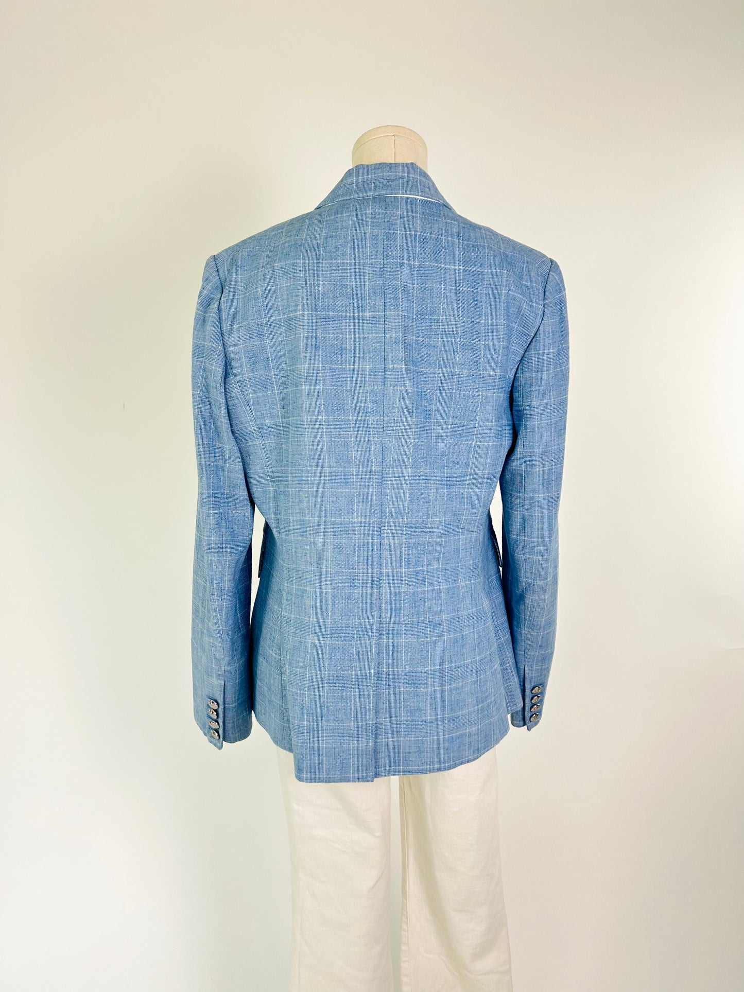 Veronica Beard Blue Plaid Blazer