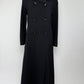 Vintage Valentino Black Coat with V Logo Buttons