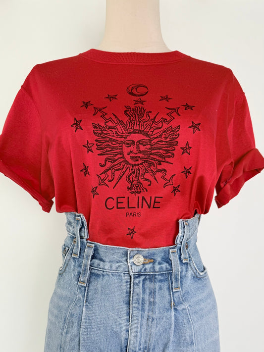 Celine Celestial Red T Shirt